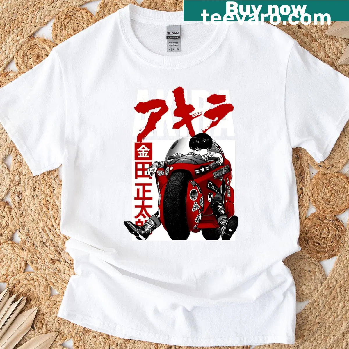 Fanart design inspired by the classic anime Akira — on a men's t-shirt