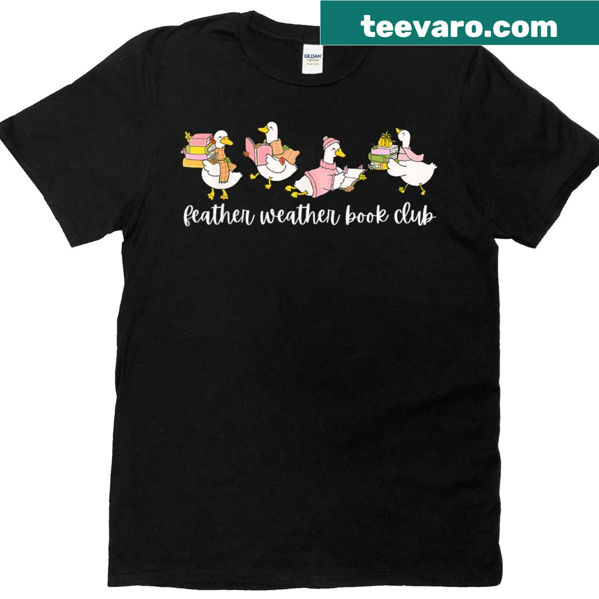Charming design celebrating fall, books, and coffee T-shirt — on a men's t-shirt