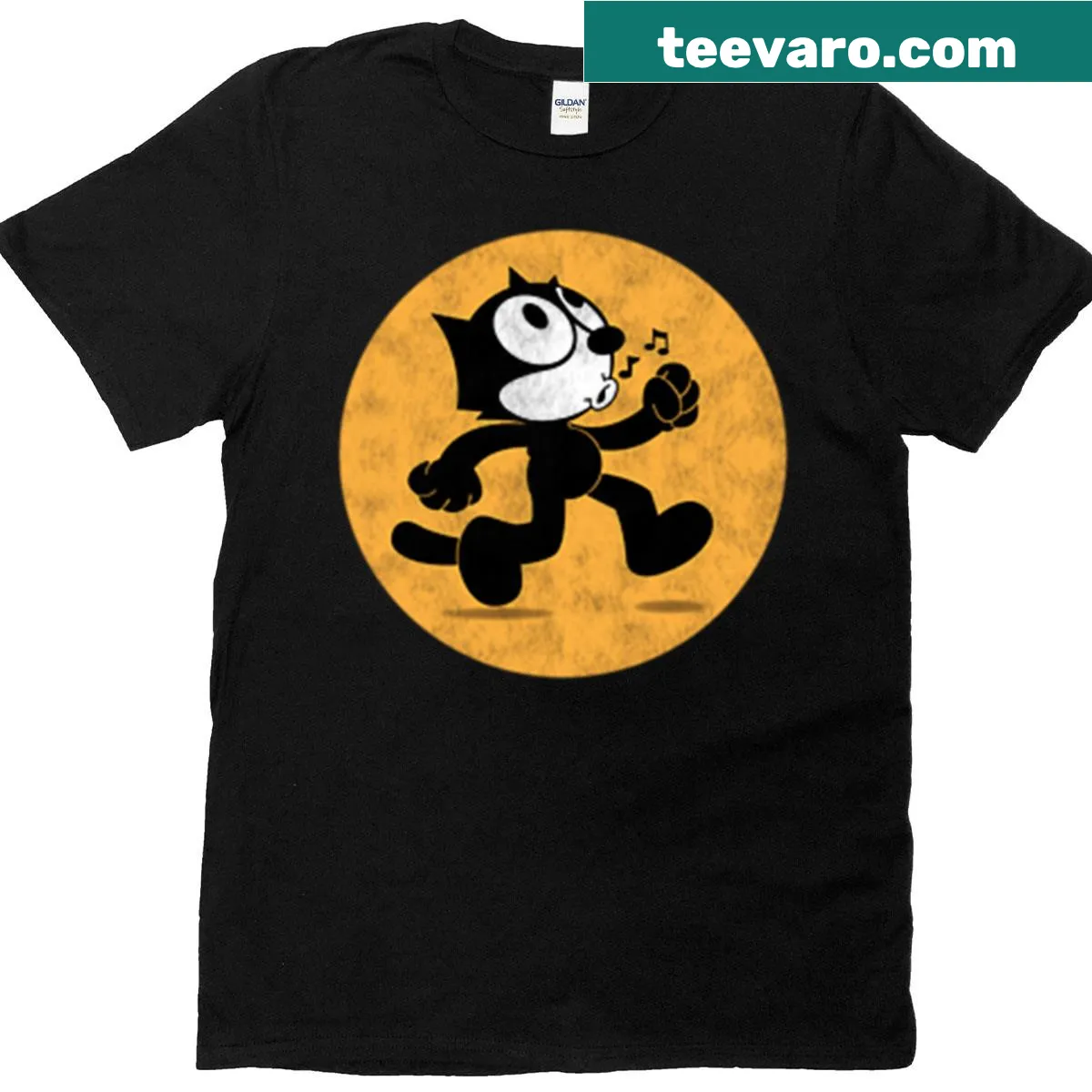 Retro t-shirt featuring the iconic Felix the Cat character — on a men's t-shirt