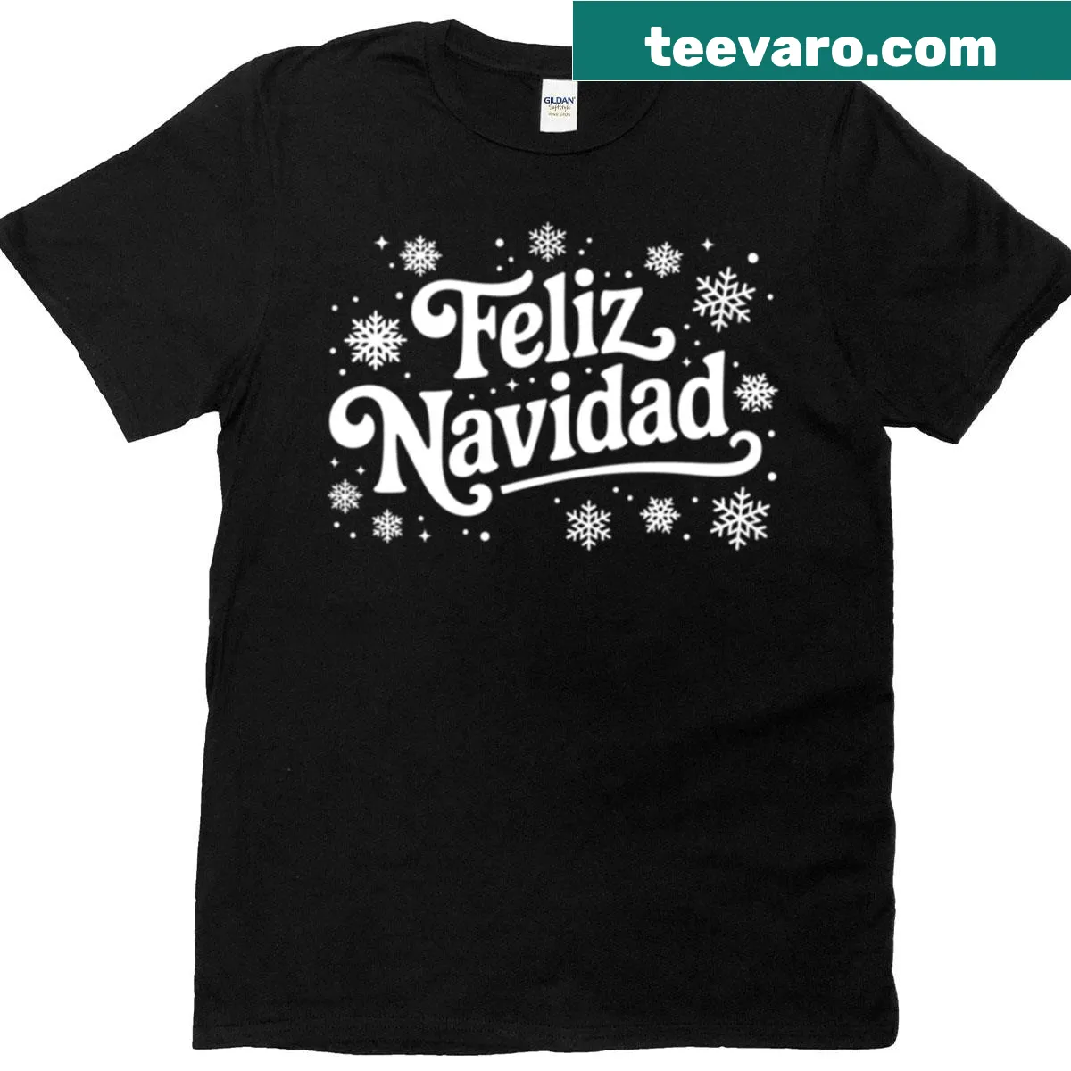 T-shirt with 'Feliz Navidad' greeting for the Christmas season — on a men's t-shirt