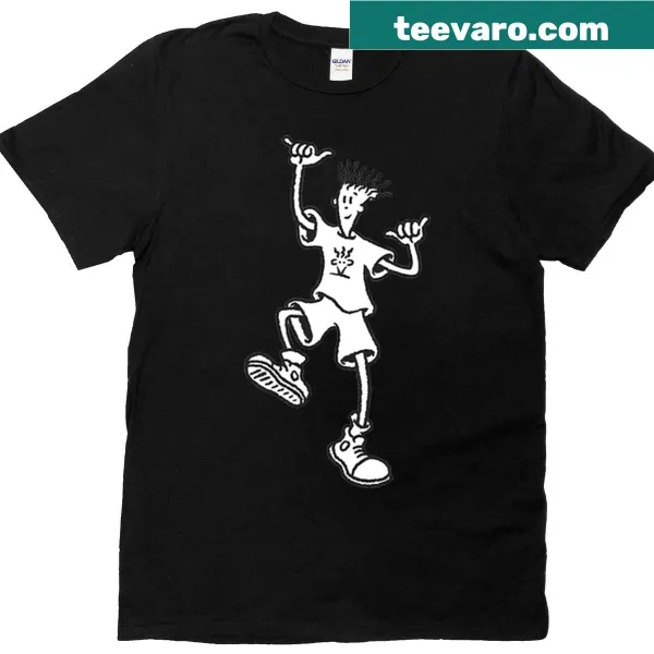 Whimsical Fido Dido illustration t-shirt with playful repeated design