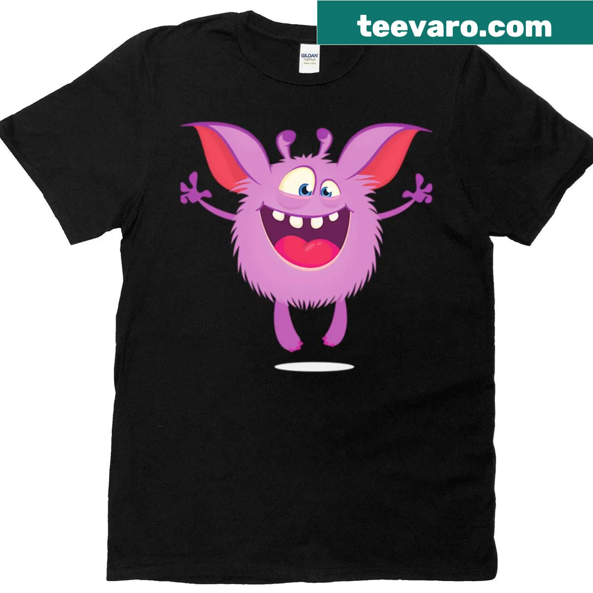 Cartoon monster graphic t-shirt showcasing funny cartoon art — on a men's t-shirt