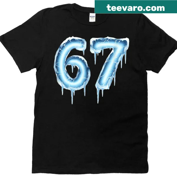 Funny six seven meme graphic on a Christmas t-shirt