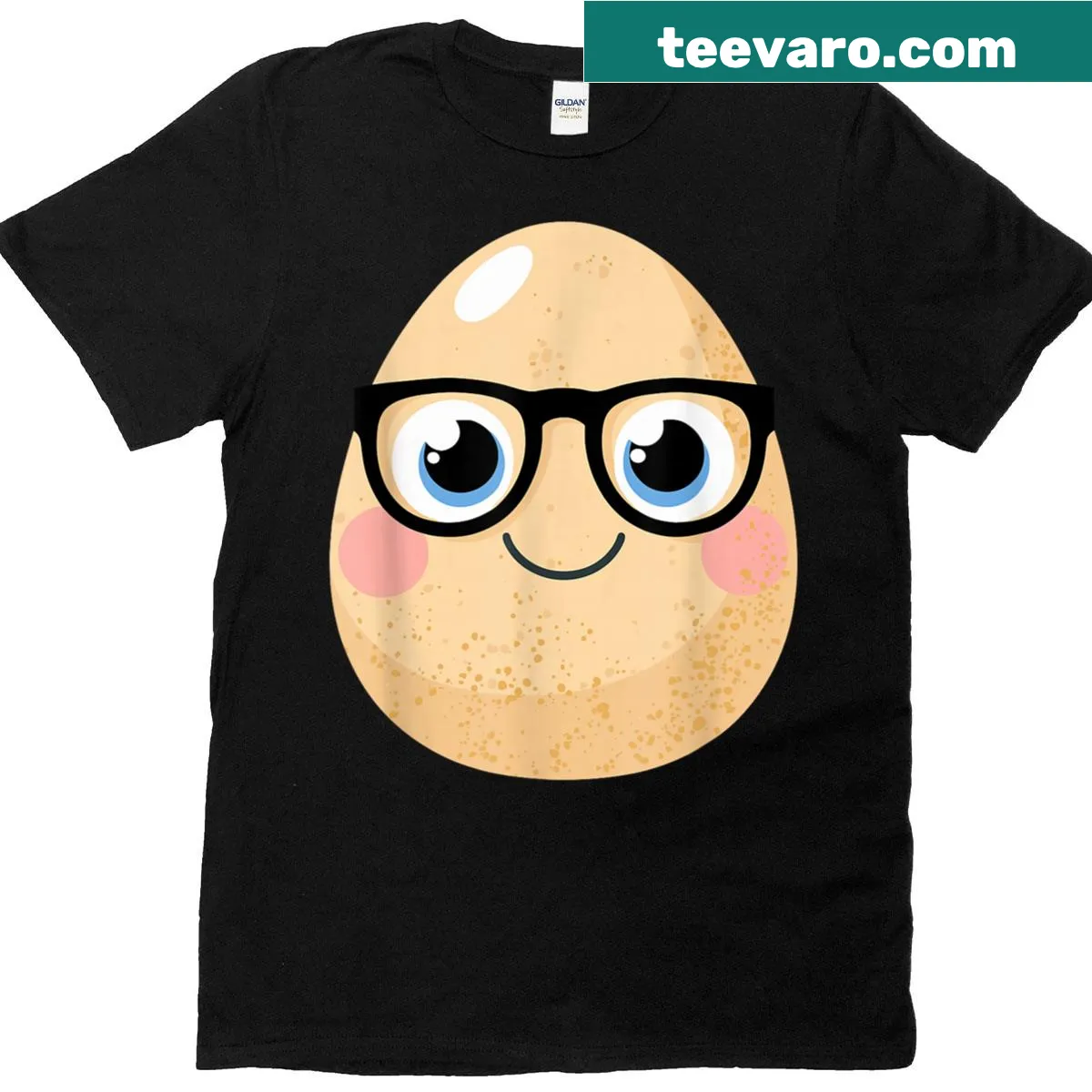 Funny Halloween t-shirt with text about being a good egg — on a men's t-shirt