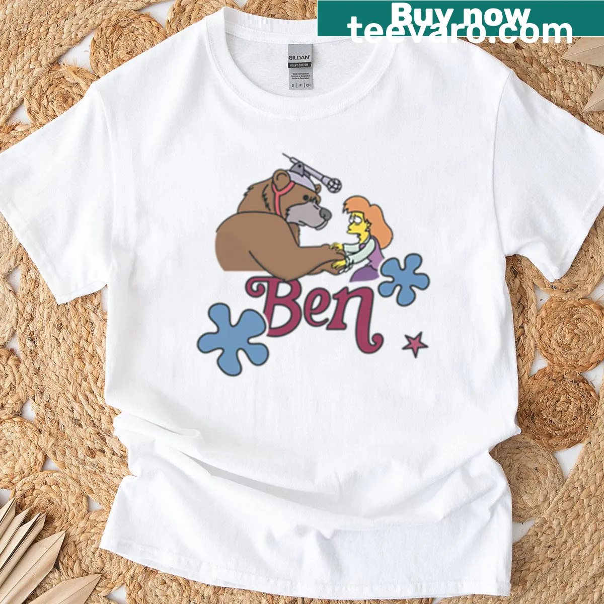 Graphic of Gentle Ben from The Simpsons on a T-shirt — on a men's t-shirt