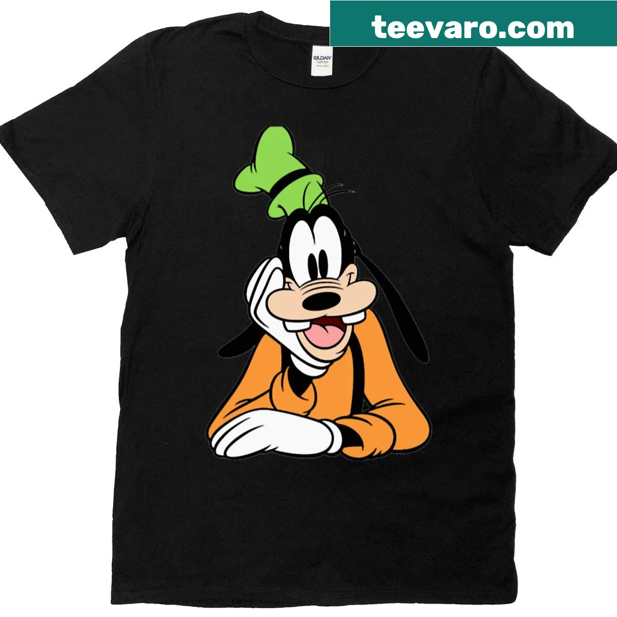 Funny t-shirt saying 'Goofy Perfect Gift' in playful text — on a men's t-shirt