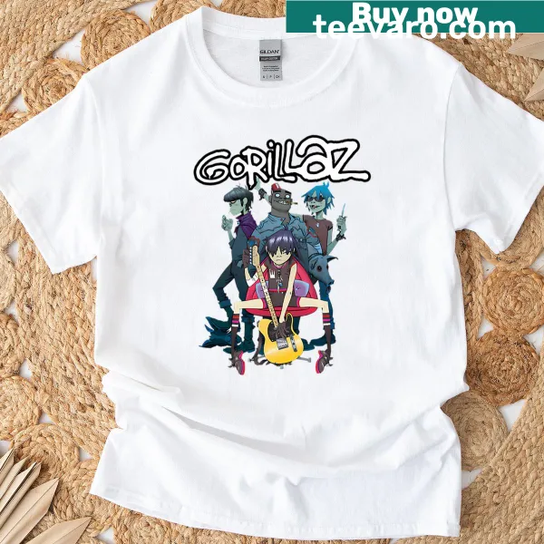 Gorillaz-themed T-shirt featuring bold graphic art