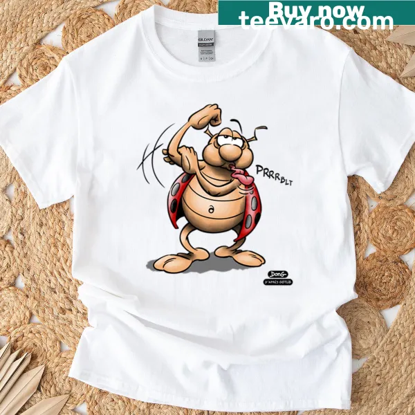 Oversized T-shirt with playful beetle graphic