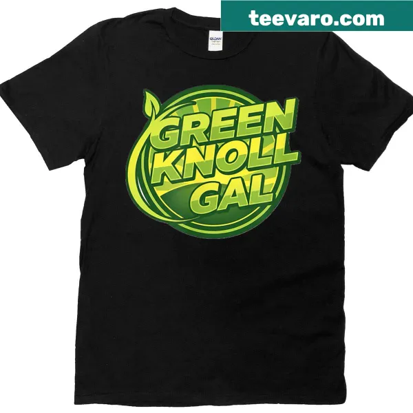 Illustrated T-shirt depicting a serene knoll scene, perfect for nature lovers