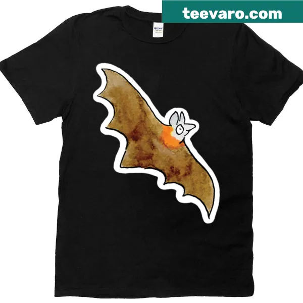 Illustrated T-shirt featuring grey-headed flying fox for conservation