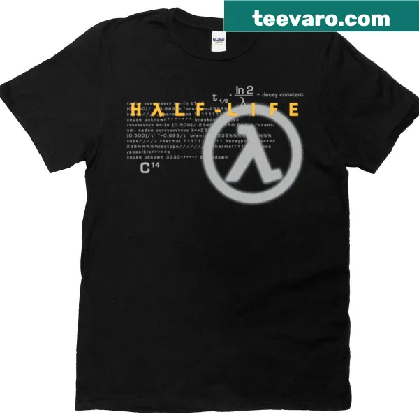 Retro t-shirt featuring the Half-Life logo from 1998