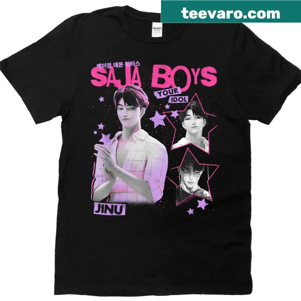 Halloween-themed t-shirt featuring Saja Boys and Jinu