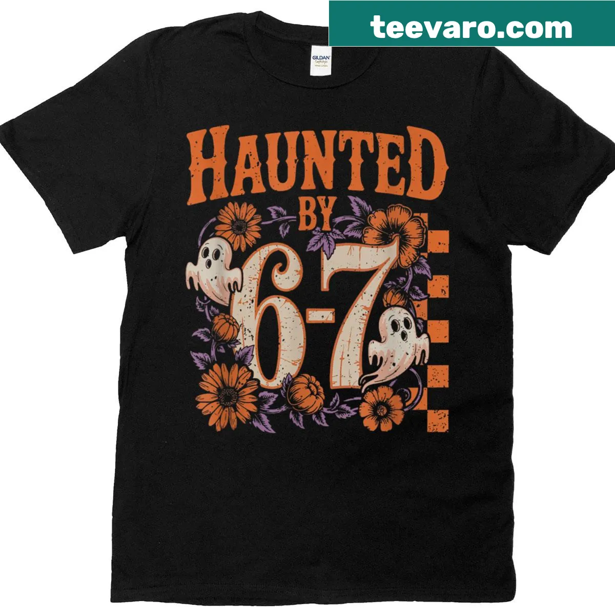 Funny Halloween shirt featuring a ghost and meme text — on a men's t-shirt