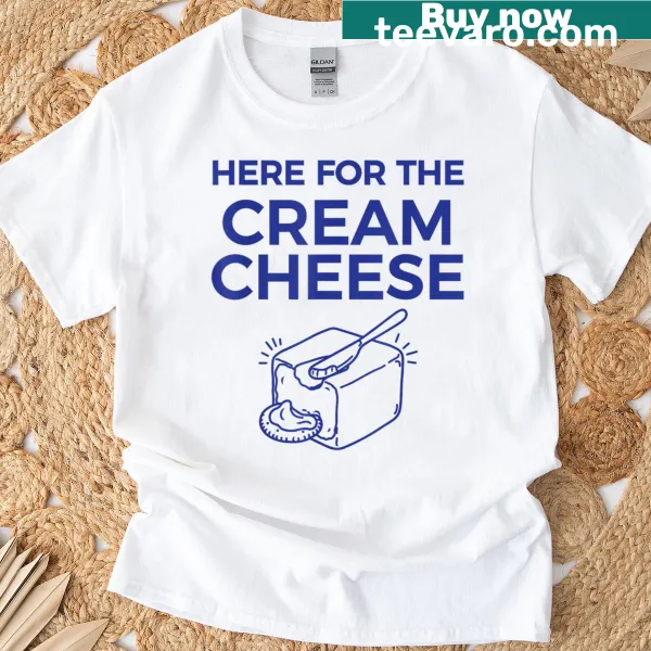 Funny Thanksgiving t-shirt with text about cream cheese.