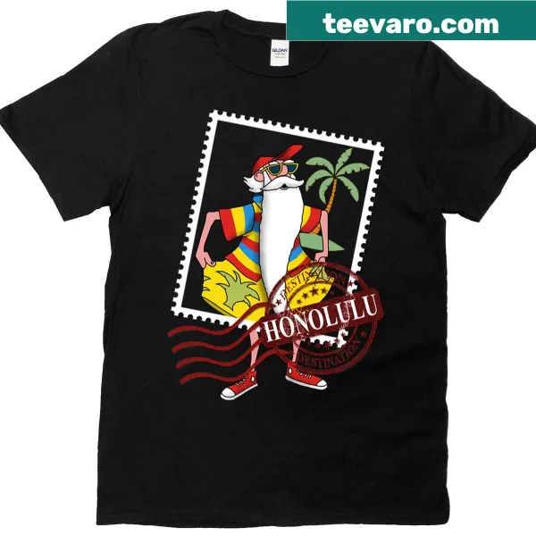 Typographic Honolulu Destination T-shirt design celebrating the island