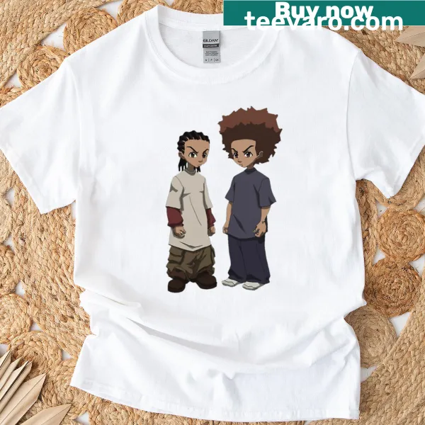 T-shirt featuring Huey and Riley Freeman with a tribute to Grandpa Freeman