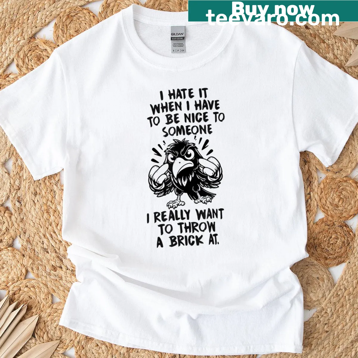 Funny t-shirt stating 'I Hate It When To Have To Be Nice' — on a men's t-shirt