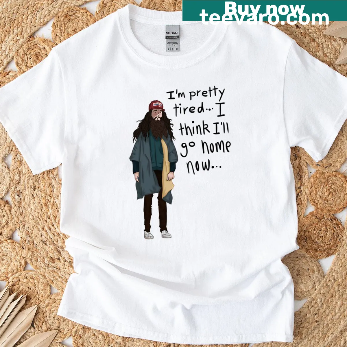 Casual T-shirt with the phrase I Think Ill Go Home Now. — on a men's t-shirt
