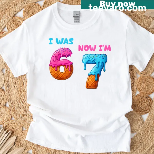 Funny birthday t-shirt for turning 7 with a playful design