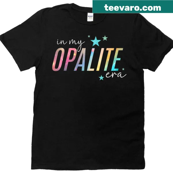 Cute celestial t-shirt featuring opalite-inspired illustrations
