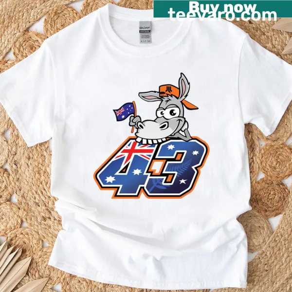 T-shirt featuring Jack Miller's number 43 in a badge style design.
