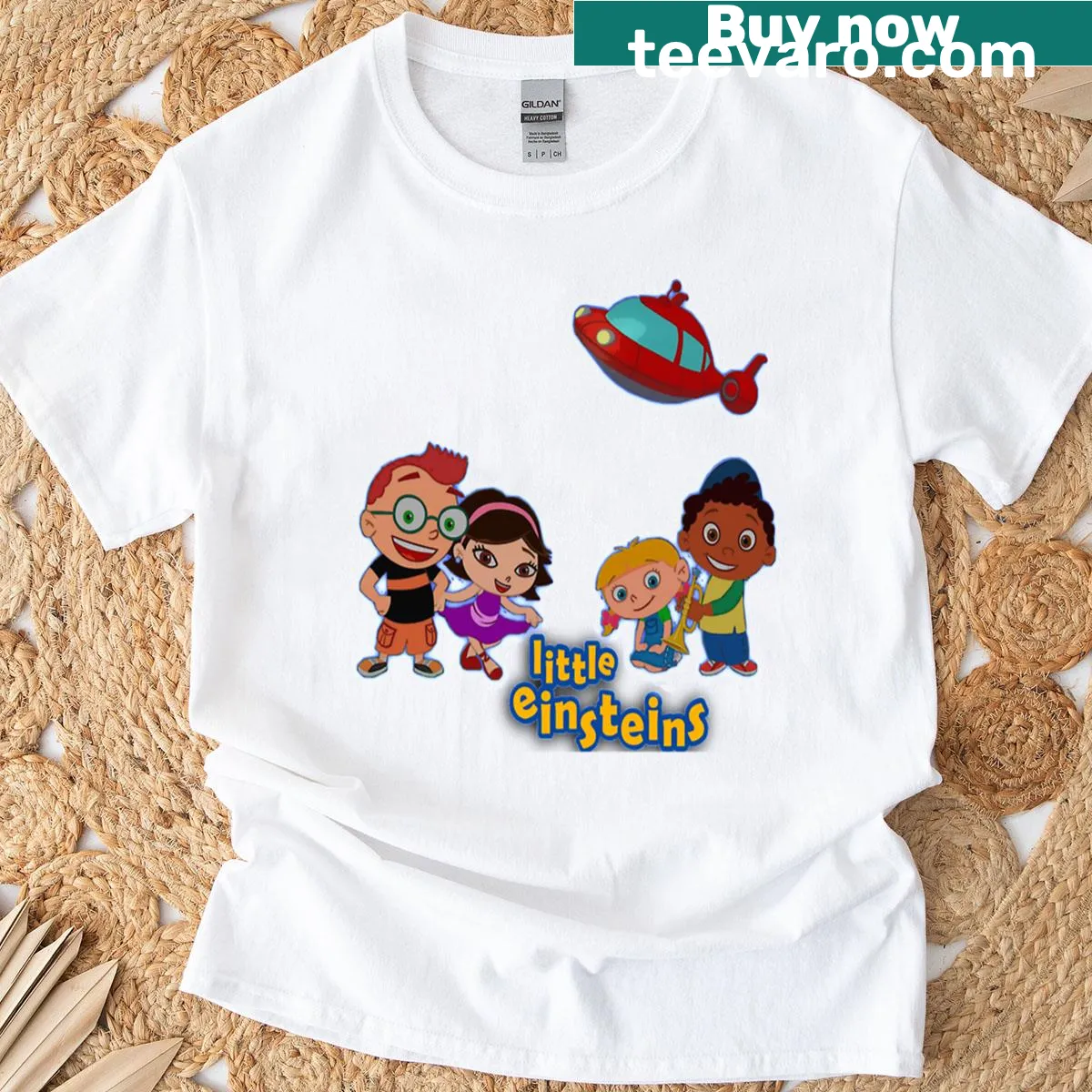 Tribute T-shirt featuring Little Einsteins theme — on a men's t-shirt