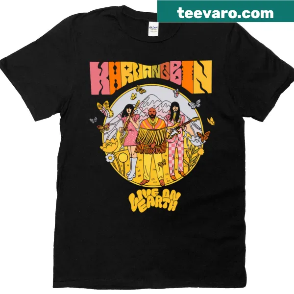 T-shirt featuring the phrase 'Live On Earth' in bold typography