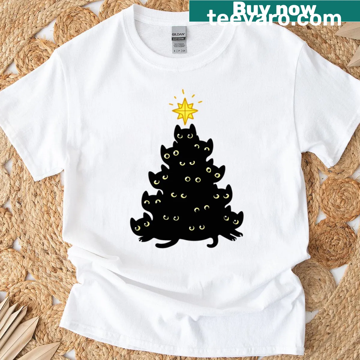 Playful Christmas graphic on a T-shirt — on a men's t-shirt
