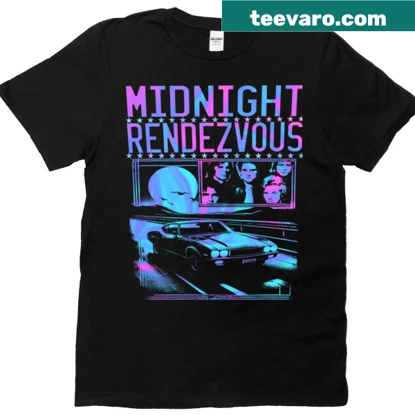 Midnight Rendezvous T-shirt with a mysterious night-themed illustration