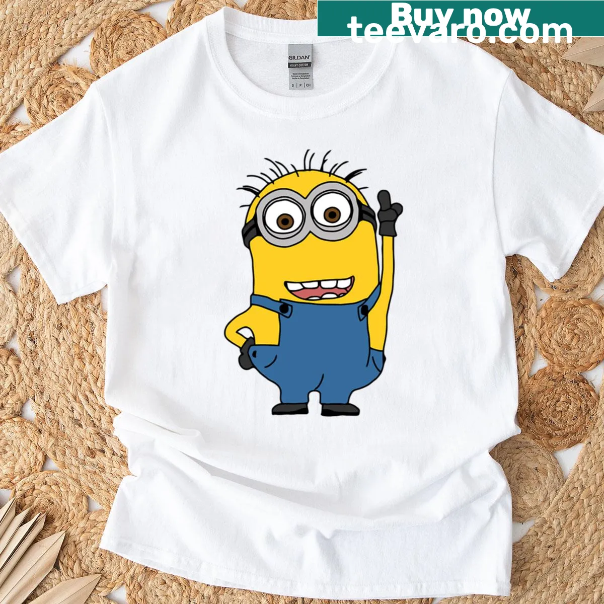 Minion-themed T-shirt featuring playful magic moments design — on a men's t-shirt