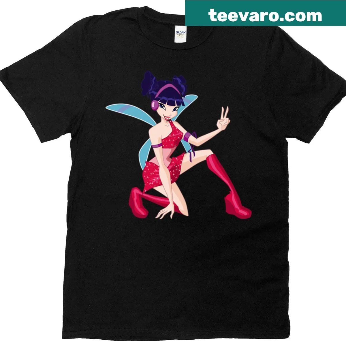 Musa from Winx Club illustrated T-shirt for fans — on a men's t-shirt