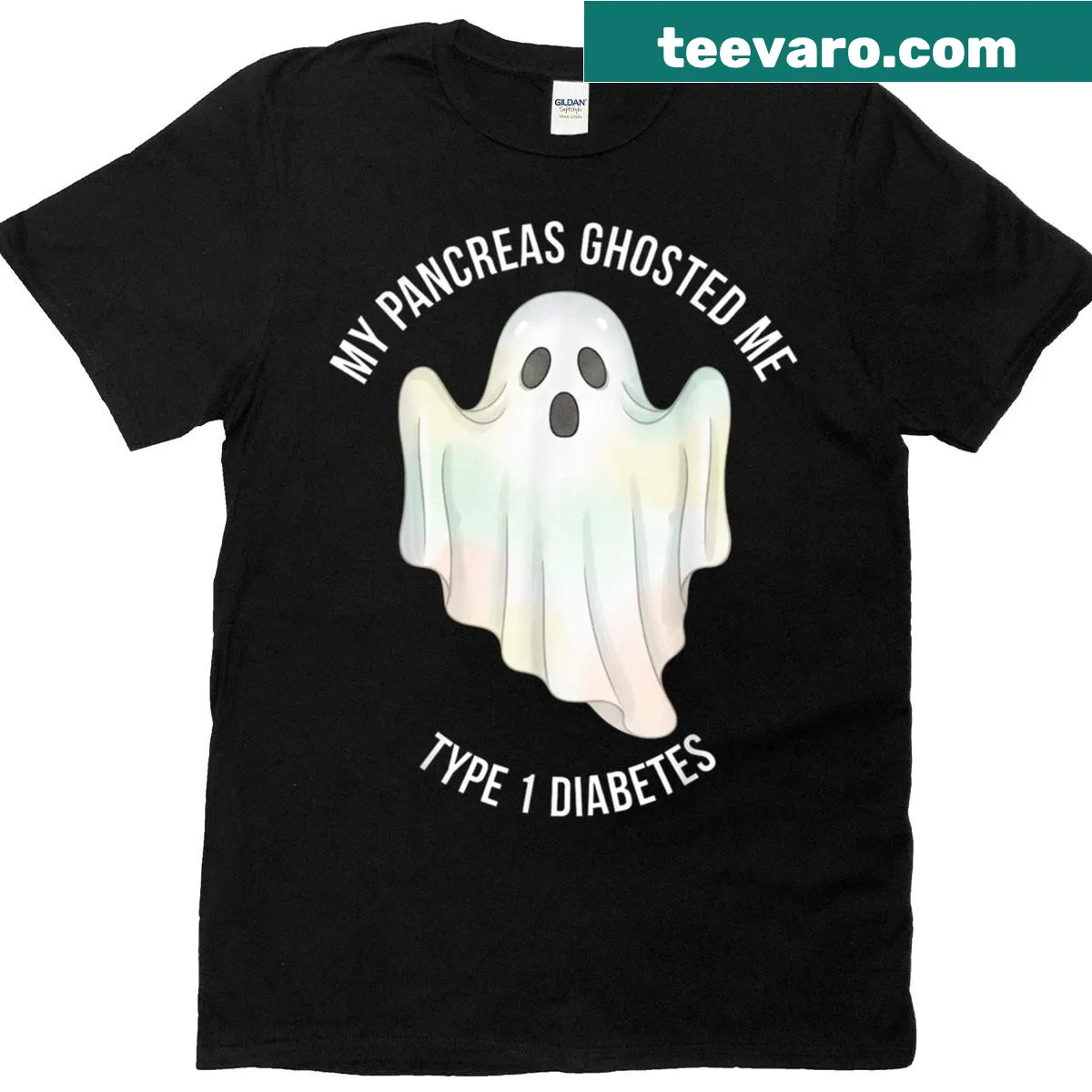 Funny Type 1 diabetes awareness T-shirt with humorous text — on a men's t-shirt
