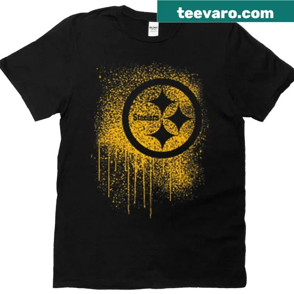 Artistic T-shirt featuring a paint spray design