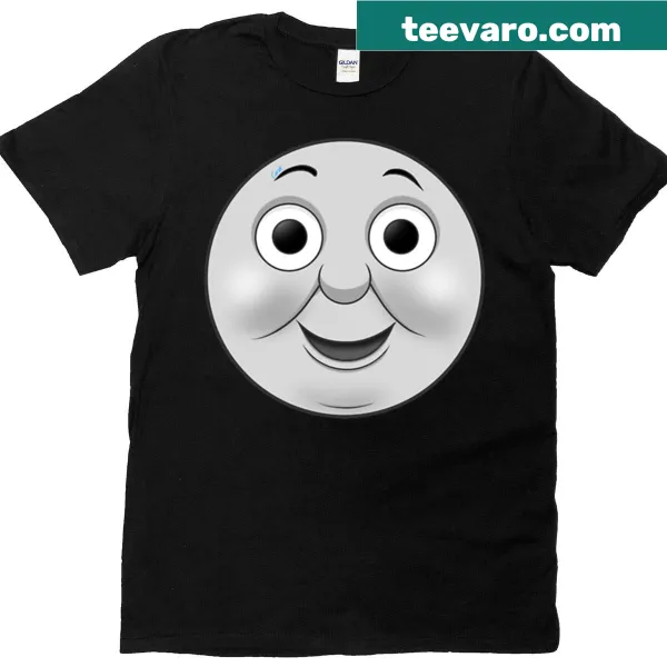 T-shirt featuring a playful excited face graphic inspired by Percy