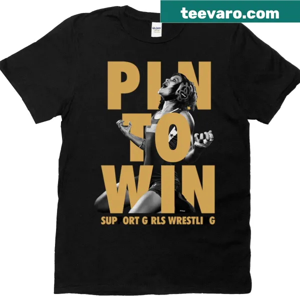 Motivational T-shirt with 'Pin To Win' typography