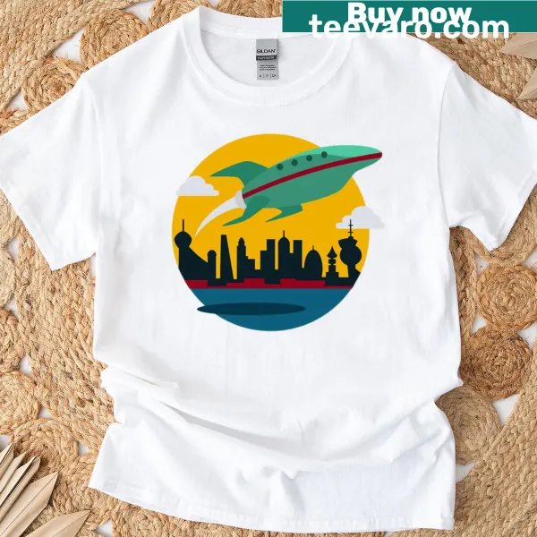 Cartoon style t-shirt inspired by Planet Express