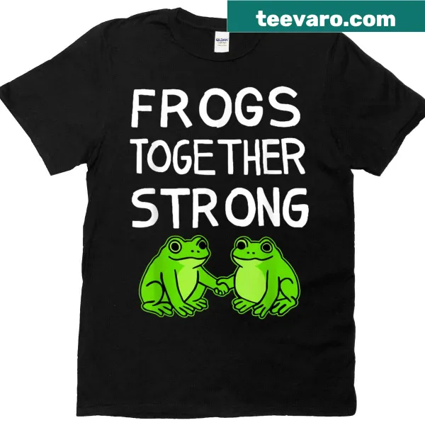 Playful t-shirt with Frogs Stronger Together design