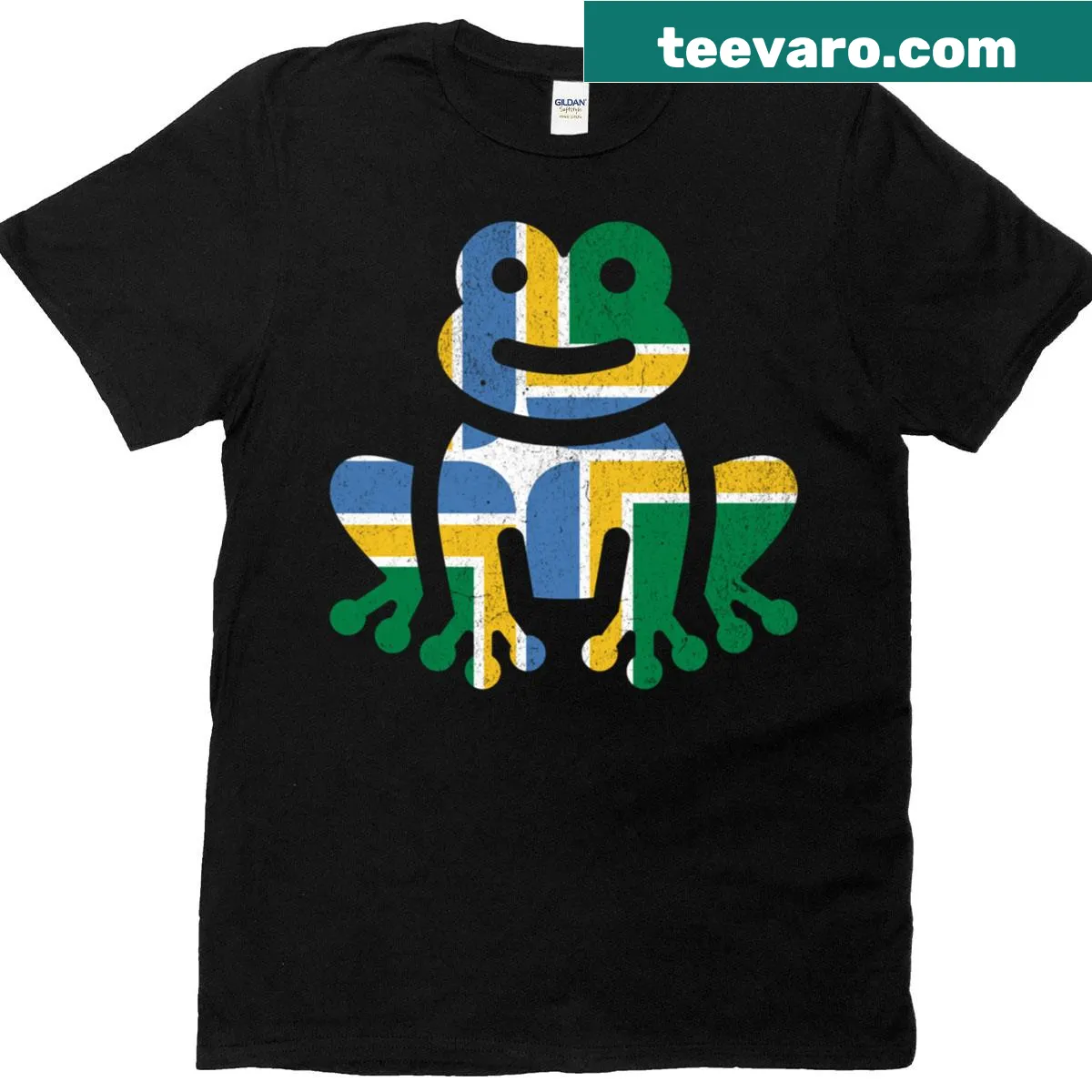 T-shirt featuring a frog symbol of resistance design — on a men's t-shirt
