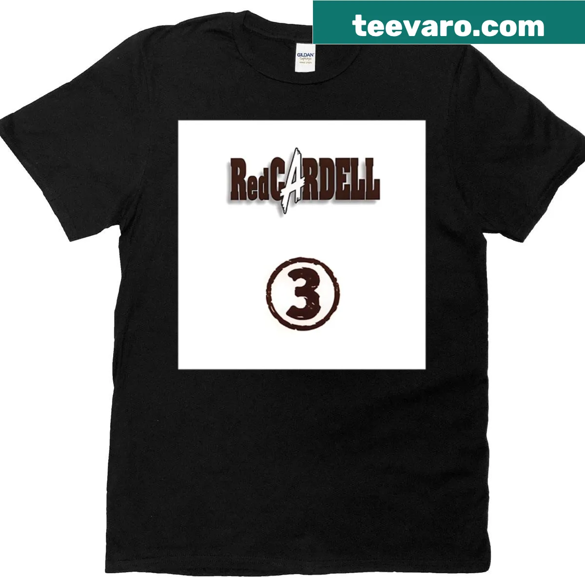 Oversized T-shirt featuring Red Cardell's third album artwork — on a men's t-shirt