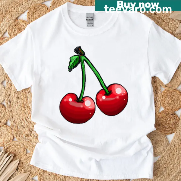 Vintage-style T-shirt featuring a signature cherry design