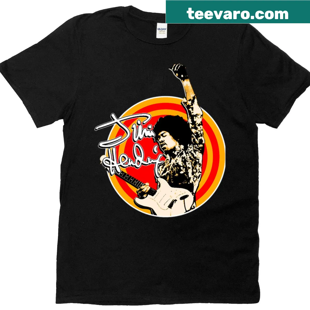 Retro Style Jimi T-shirt with vintage-inspired graphic — on a men's t-shirt