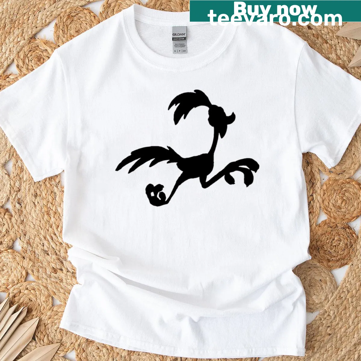 Cartoon graphic featuring Road Runner on t-shirt — on a men's t-shirt