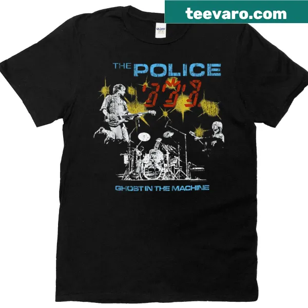 Retro band t-shirt featuring Ghost In The Machine graphic