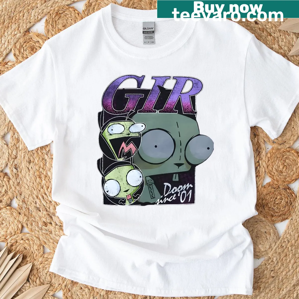 Cute retro character T-shirt inspired by a 2025 animated movie — on a men's t-shirt