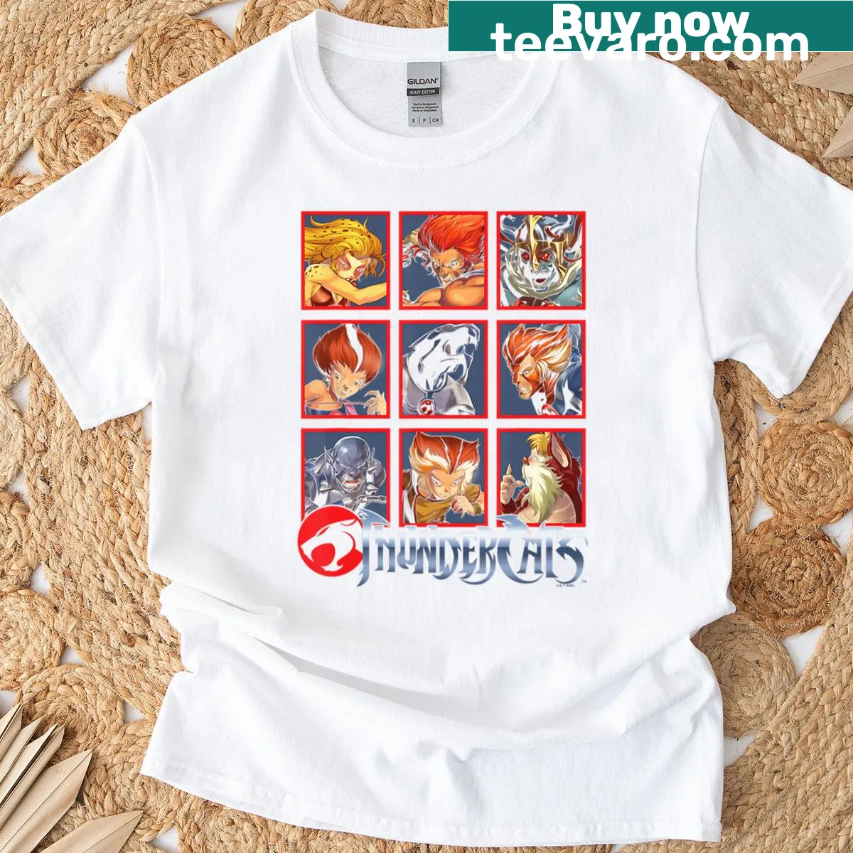 Nostalgic 90s cartoon cat T-shirt celebrating retro characters — on a men's t-shirt