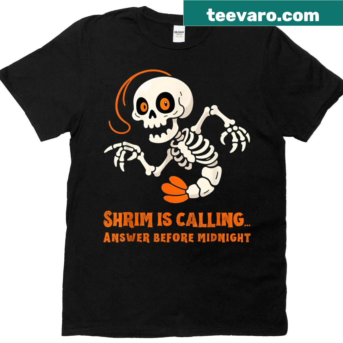 Funny skeleton graphic on a Halloween T-shirt with a pun. — on a men's t-shirt