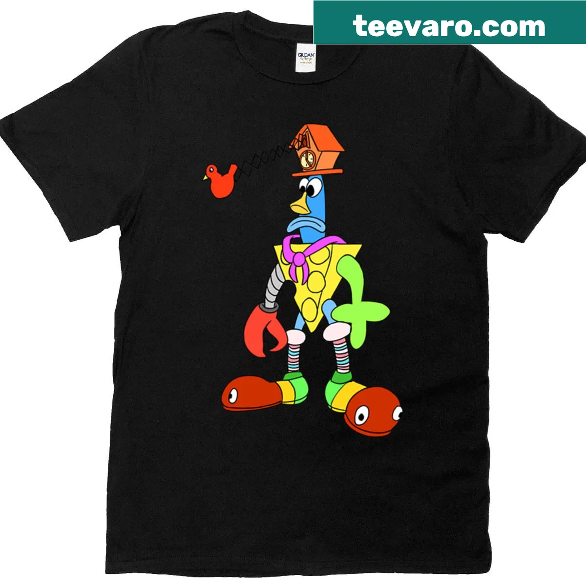 Whimsical illustration of Silly Samuel on a cute t-shirt — on a men's t-shirt