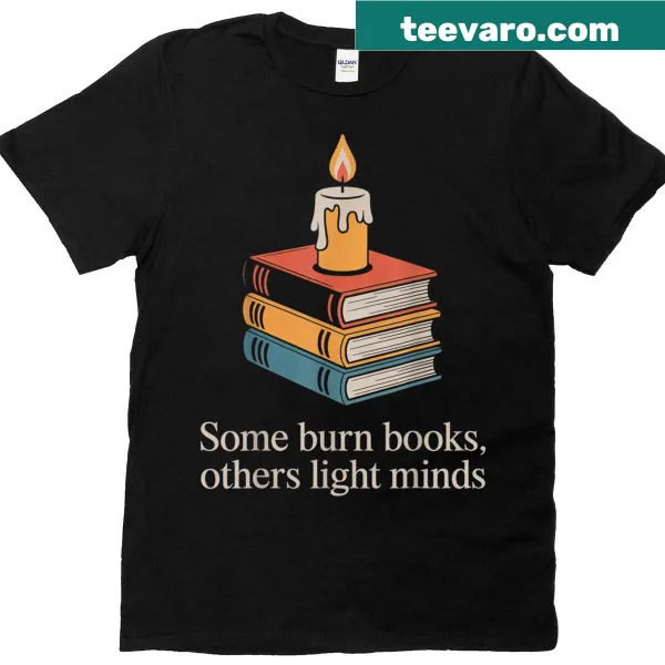 Typographic T-shirt with the slogan promoting education and open-mindedness