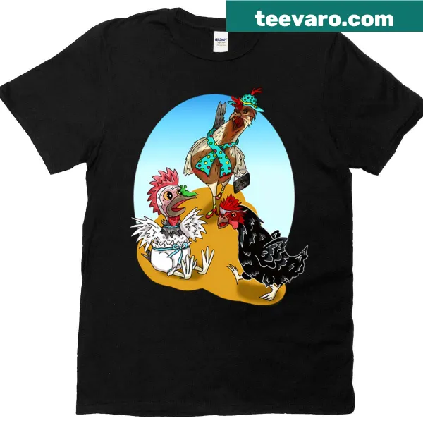 Cartoon chicken design T-shirt from Bebington, UK