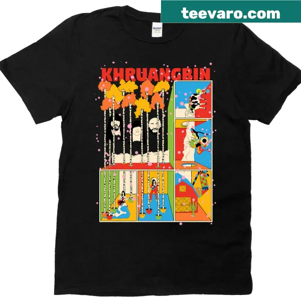 T-shirt featuring a playful design inspired by the band Khruangbin